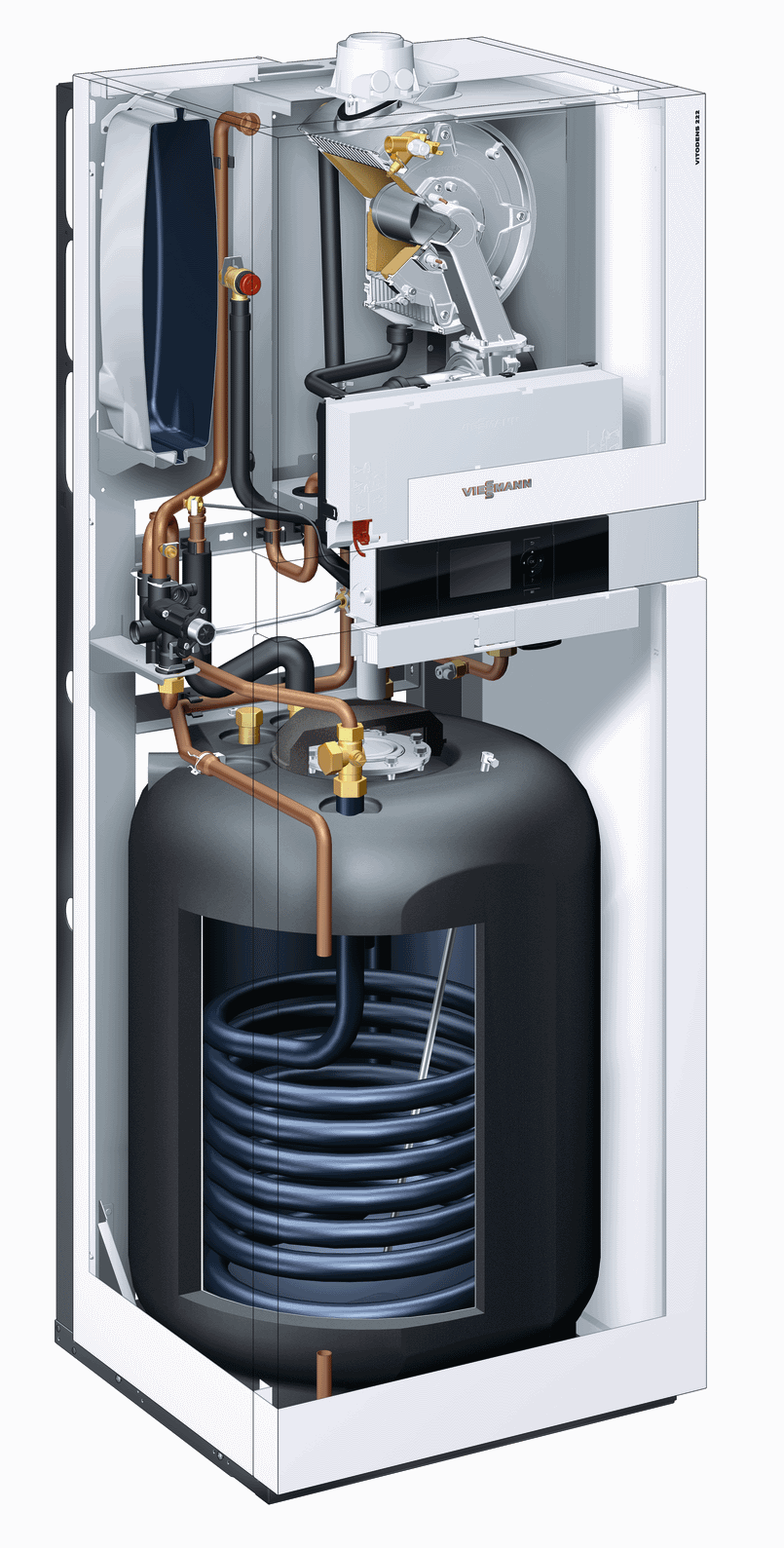 Котел газовый напольный одноконтурный Viessmann серия Vitodens 222-F,  бойлер со змеевиком, 26 кВт купить с доставкой по выгодной цене