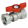Шаровой кран латунный стандарт. 1/2"ВР-3/4" гайка, ручка-бабочка, для счетчиков, Giacomini R251PX003 - изображение | Океан тепла