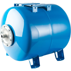 Расширительный бак для водоснабжения (гидроаккумулятор) STOUT STW-0003, горизонтальный, 200 л., синий - изображение | Океан тепла