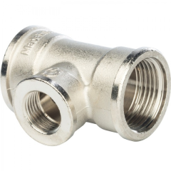 STOUT Тройник переходной ВР Никель 3/4"X1/2"X3/4" - изображение | Океан тепла