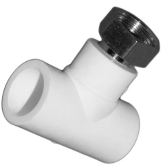 Тройник комбинированный с накидной гайкой 20х1/2"х20 Valfex