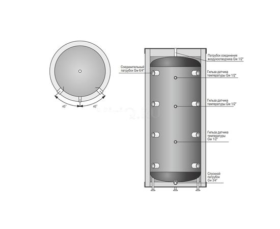 Буферная емкость для систем отопления Kospel SV-200 - изображение 2 | Океан тепла