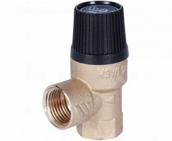 Клапан предохранительный  STOUT  MSV для систем отопления (черная крышка) 6,0 бар х1/2"