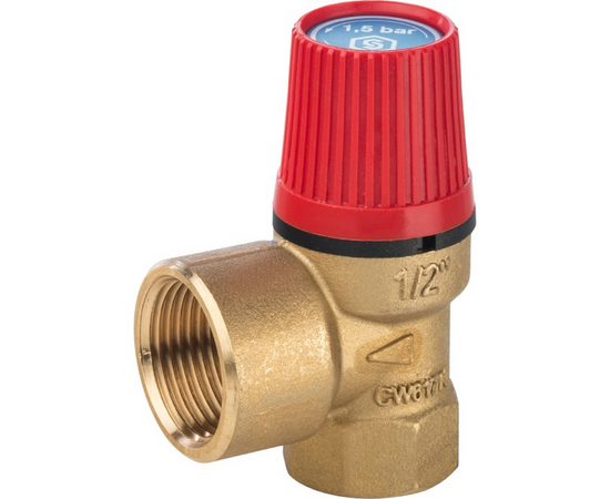 Клапан предохранительный  STOUT SVH для систем отопления (красная крышка) 3,0 бар х1 1/4"