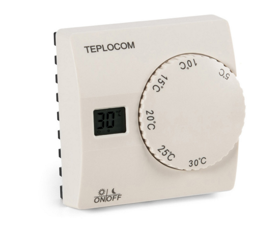 Проводной комнатный термостат TEPLOCOM TS-2AA/8A