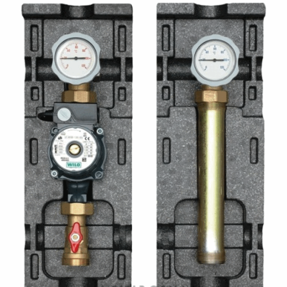 Meibes Насосная группа V-UK без смесителя, с насосом Grundfos UPM3 Hybrid 25-70* 1" - изображение 2 | Океан тепла
