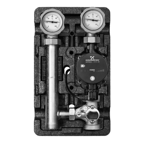 Meibes Насосная группа MK смесительная(подача справа) , с насосом Grundfos UPM3 Hybrid 32-70* 1 1/4 - изображение 2 | Океан тепла
