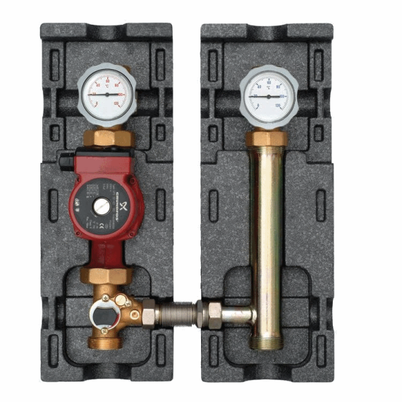 Meibes Насосная группа V-MK со смесителем, с насосом Grundfos UPM3 Hybrid 25-70* 1" - изображение 2 | Океан тепла