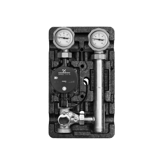 Meibes Насосная группа MK смесительная(подача слева) , с насосом Grundfos UPM3 Hybrid 25-70* 1" - изображение 2 | Океан тепла