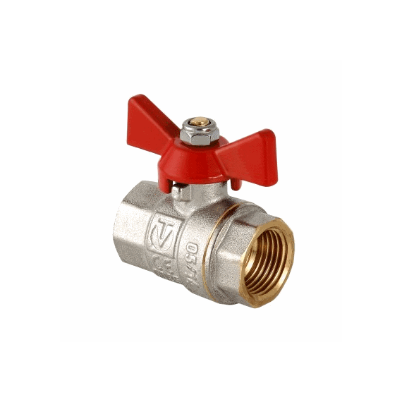 VALTEC Кран шаровый BASE,рукоятка-бабочка, 1/2" ВР х 1/2" ВР, латунь - изображение | Океан тепла