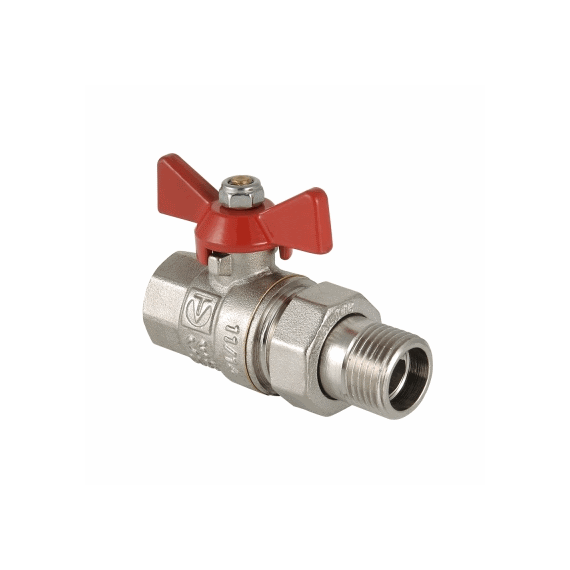 VALTEC Кран шаровый BASE, 3/4" ВР х 3/4" НР с полусгоном, латунь - изображение | Океан тепла