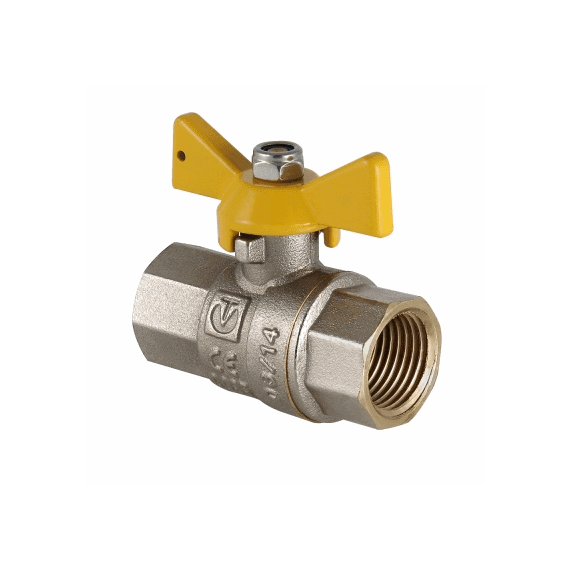VALTEC Кран шаровый VALGAS газовый,рукоятка-бабочка, 3/4" ВР х 3/4" ВР, латунь - изображение | Океан тепла