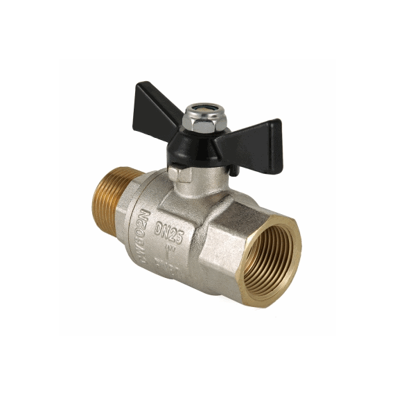 VALTEC Кран шаровый PERFECT усиленный,рукоятка-бабочка, 3/4" ВР х 3/4" НР, латунь - изображение | Океан тепла