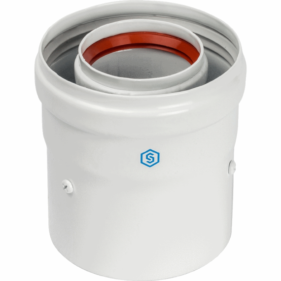 Адаптер вертикальный коаксиальный STOUT Ø60/100 (совместимый с Baxi,Viessmann) - изображение 2 | Океан тепла