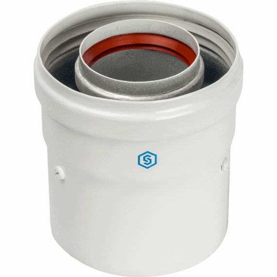 Адаптер вертикальный коаксиальный STOUT Ø60/100 (совместимый с Vaillant, Protherm) - изображение 2 | Океан тепла