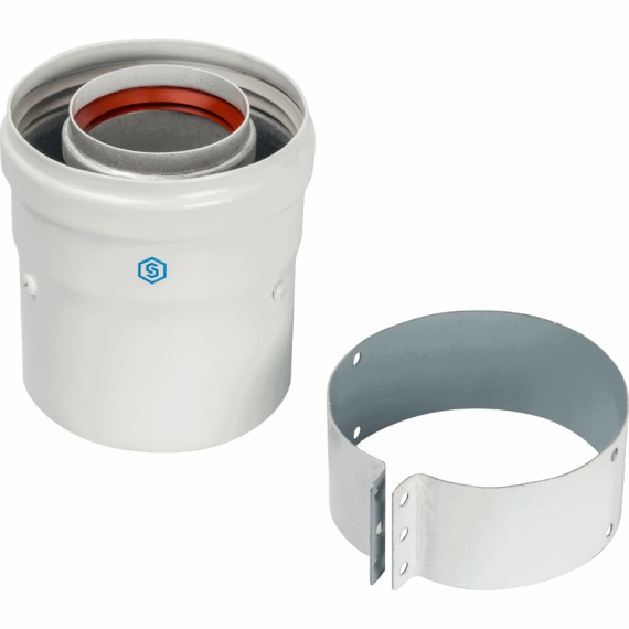 Адаптер вертикальный коаксиальный STOUT Ø60/100 (совместимый с Vaillant, Protherm) - изображение | Океан тепла