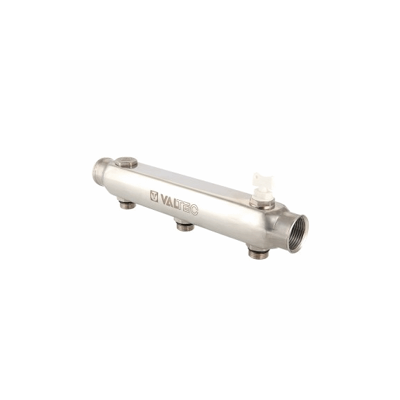 VALTEC Коллектор 1" (нержавеющая сталь), 5 вых. НР - 1/2" евроконус - изображение | Океан тепла