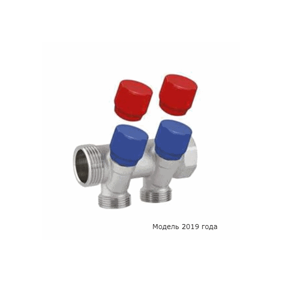VALTEC Коллектор 1" с регулируемыми вентелями, 2 вых. НР - 3/4" евроконус - изображение | Океан тепла