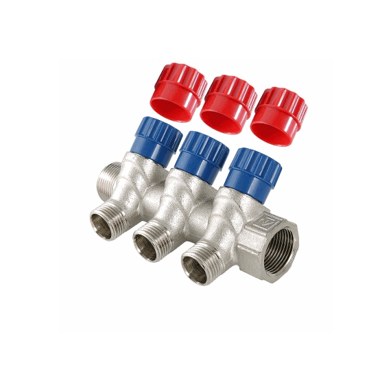 VALTEC Коллектор 3/4" с регулировочными вентилями, 2 вых. - 1/2" НР - изображение | Океан тепла