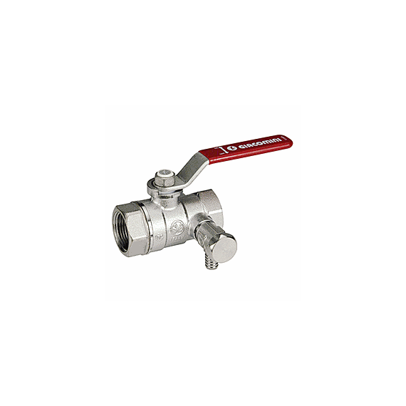 Шаровой кран латунный стандарт. 3/4"ВР-ВР, ручка-рычаг, со сливом, Giacomini R250SX004 - изображение | Океан тепла