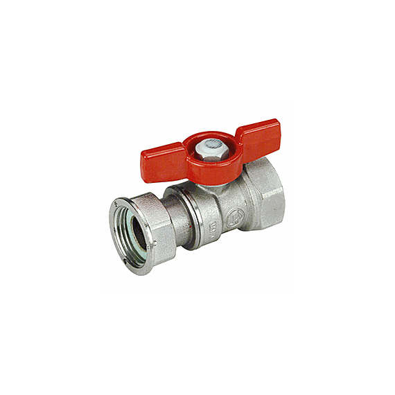 Шаровой кран латунный стандарт. 3/4"ВР-3/4" гайка, ручка-бабочка, для счетчиков, Giacomini R251PX004 - изображение | Океан тепла