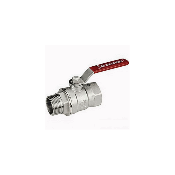 Шаровой кран латунный стандарт. 1 1/2"ВР-НР, ручка-рычаг, Giacomini R254LX007 - изображение | Океан тепла