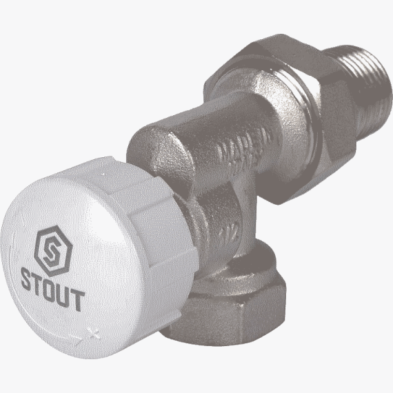 Клапан Stout термостатический осевой (подключение ЕК) 1/2" х 3/4"ЕК - изображение | Океан тепла