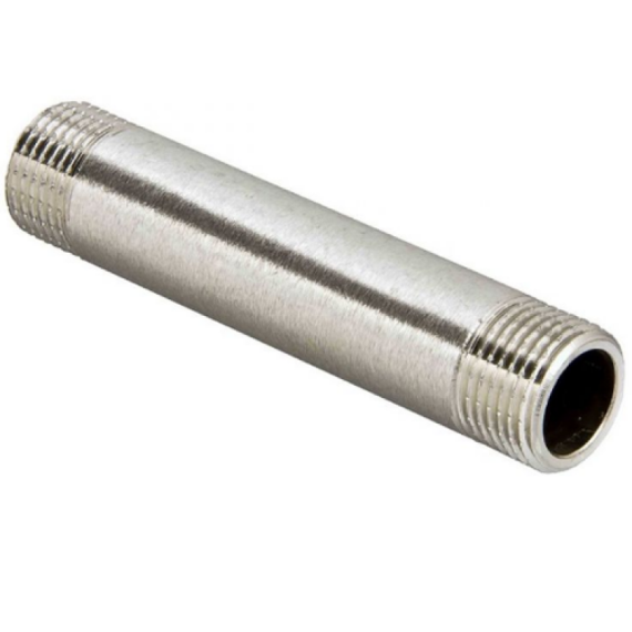 STOUT Удлинитель, НР/НР резьба Никель 1/2"x80 - изображение | Океан тепла