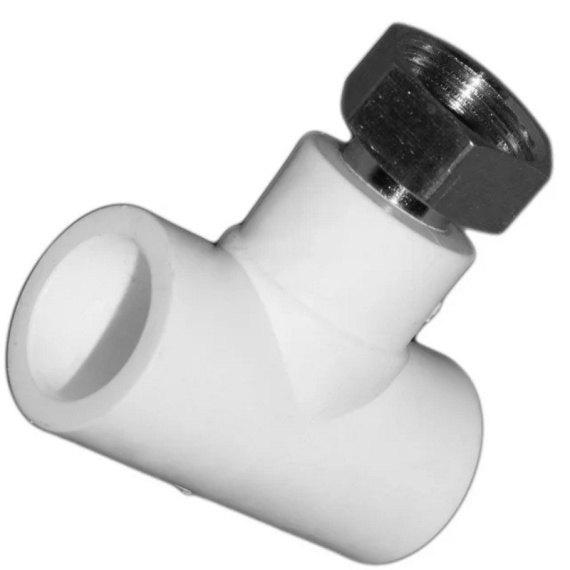 Тройник комбинированный с накидной гайкой 20х1/2"х20 Valfex