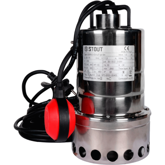 Насос  дренажный погружной STOUT SPD-0002-200450