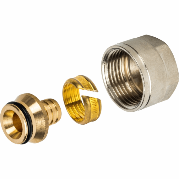STOUT Фитинг компрессионный для труб PE-X 16х2,0х3/4" - изображение | Океан тепла