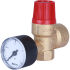 Клапан предохранительный  STOUT  SVM с манометром 3,0 бар x ½"